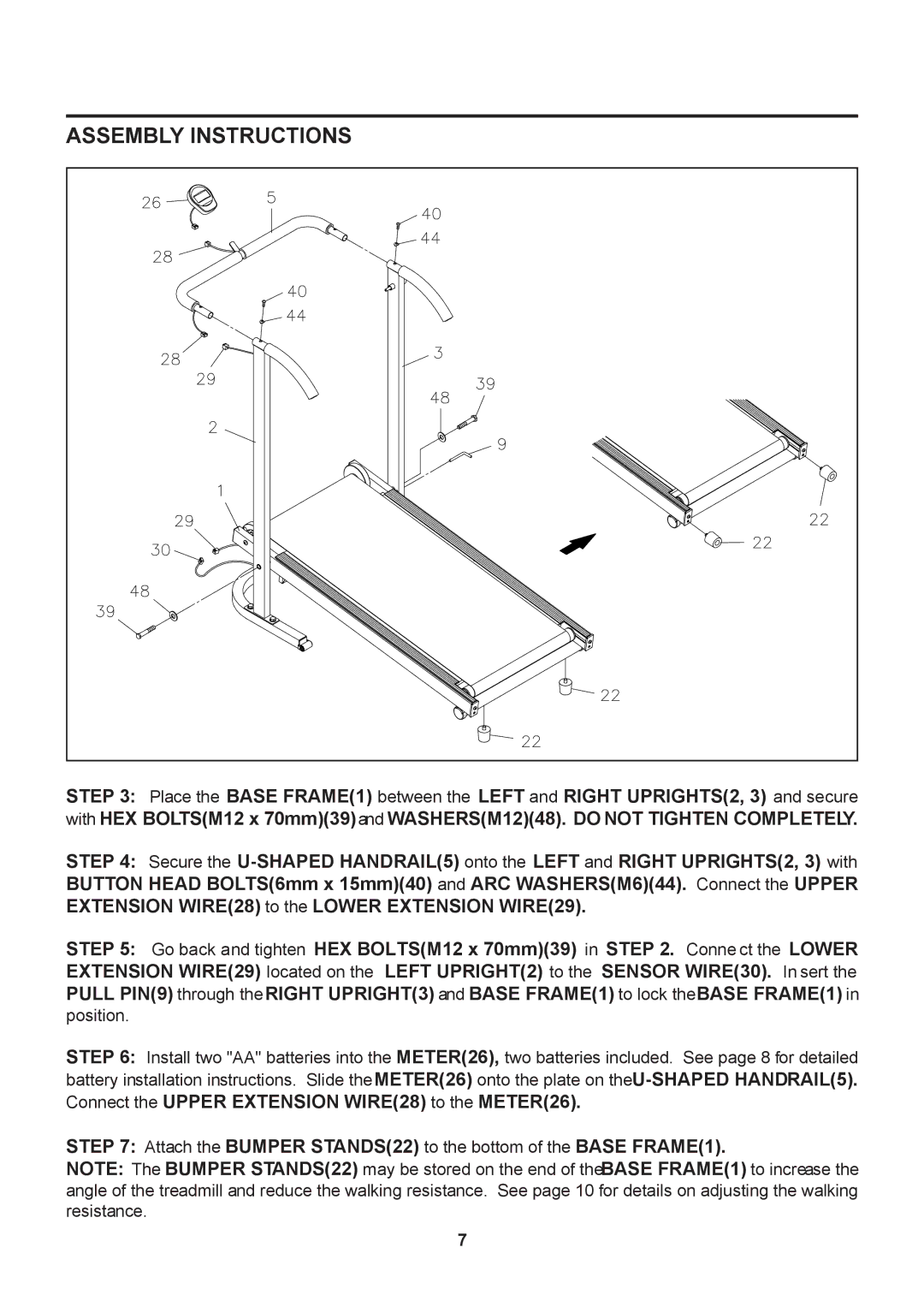 Stamina Products 45-1002B owner manual Attach the Bumper STANDS22 to the bottom of the Base FRAME1 