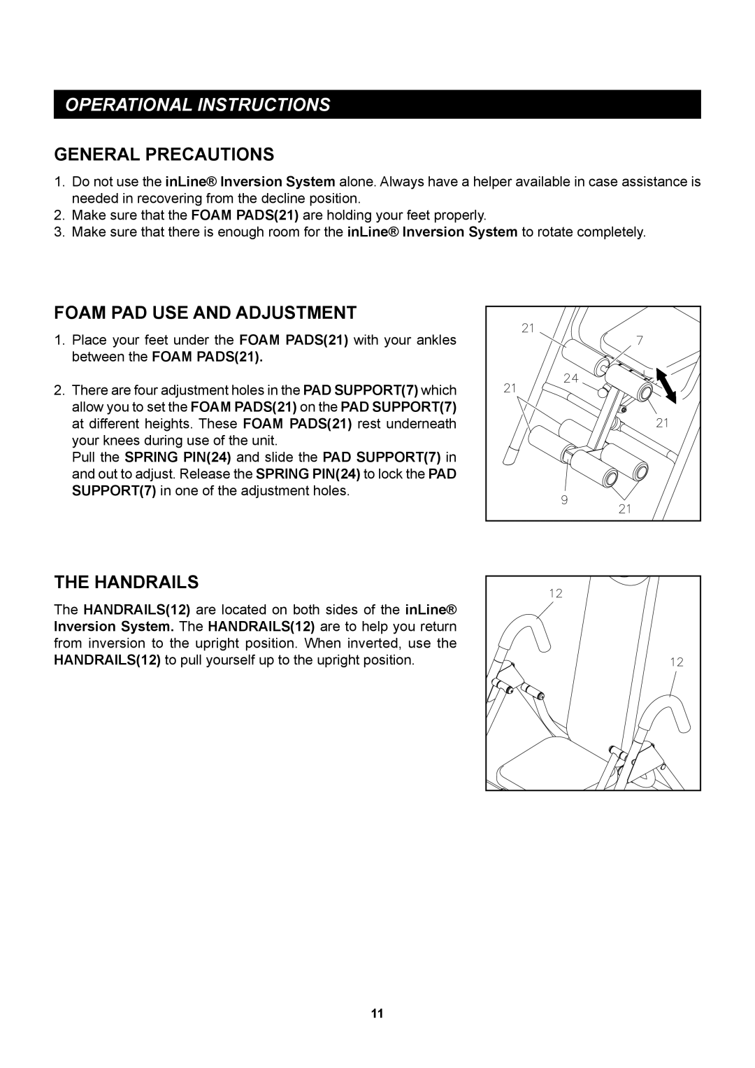 Stamina Products 55-1510 owner manual Operational Instructions, General Precautions 