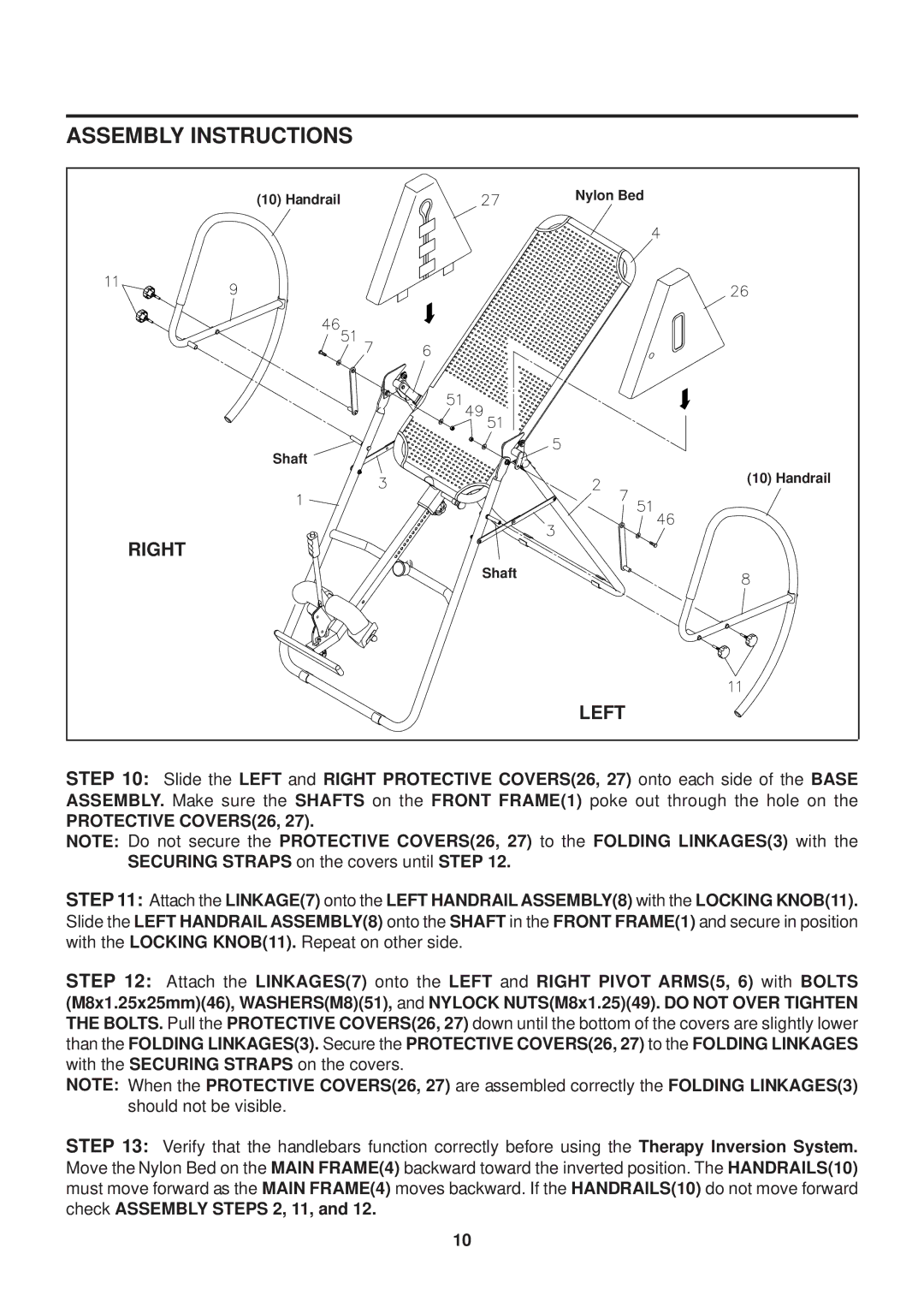 Stamina Products 55-1539A owner manual Right 