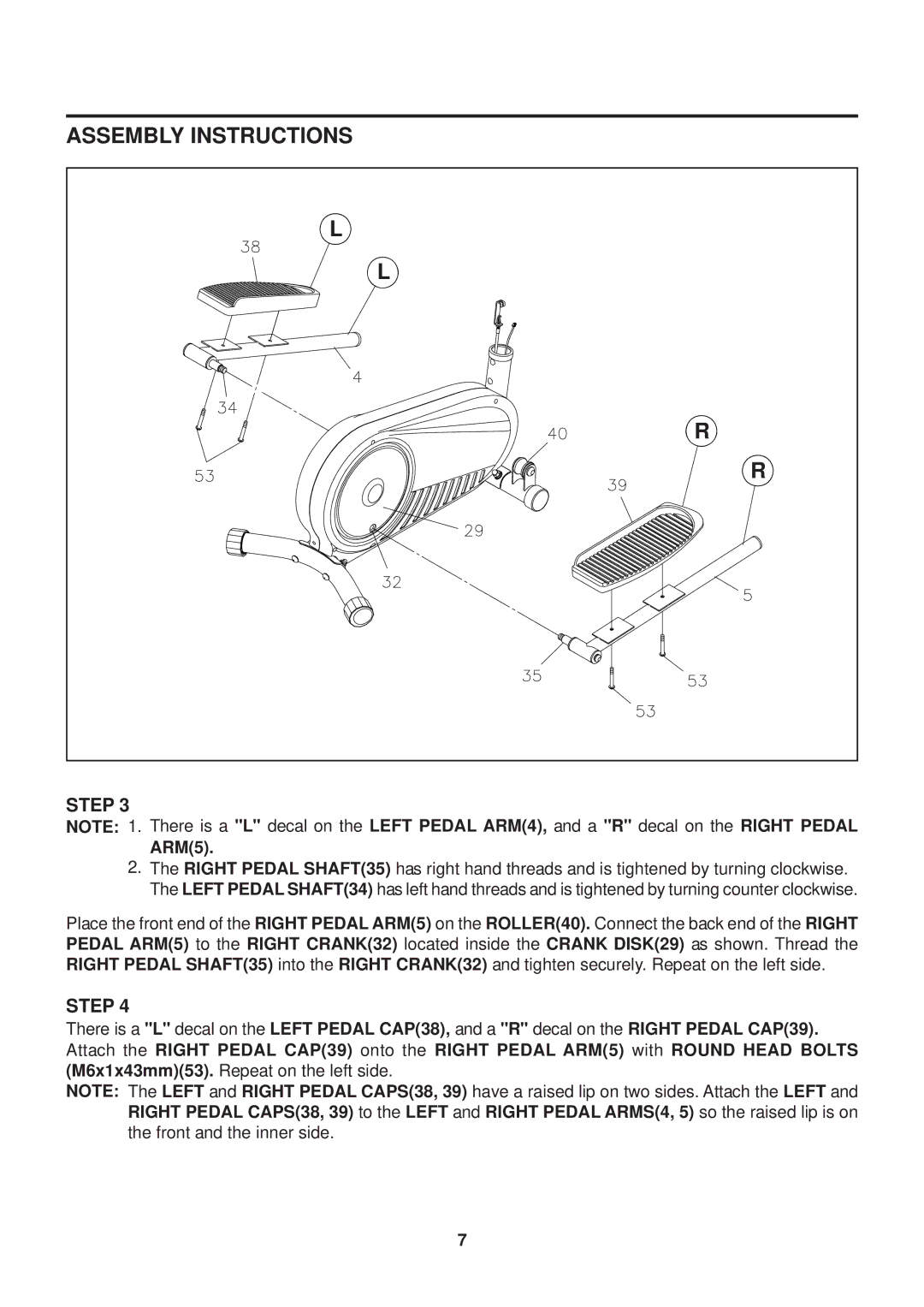 Stamina Products 55-1615 owner manual ARM5 