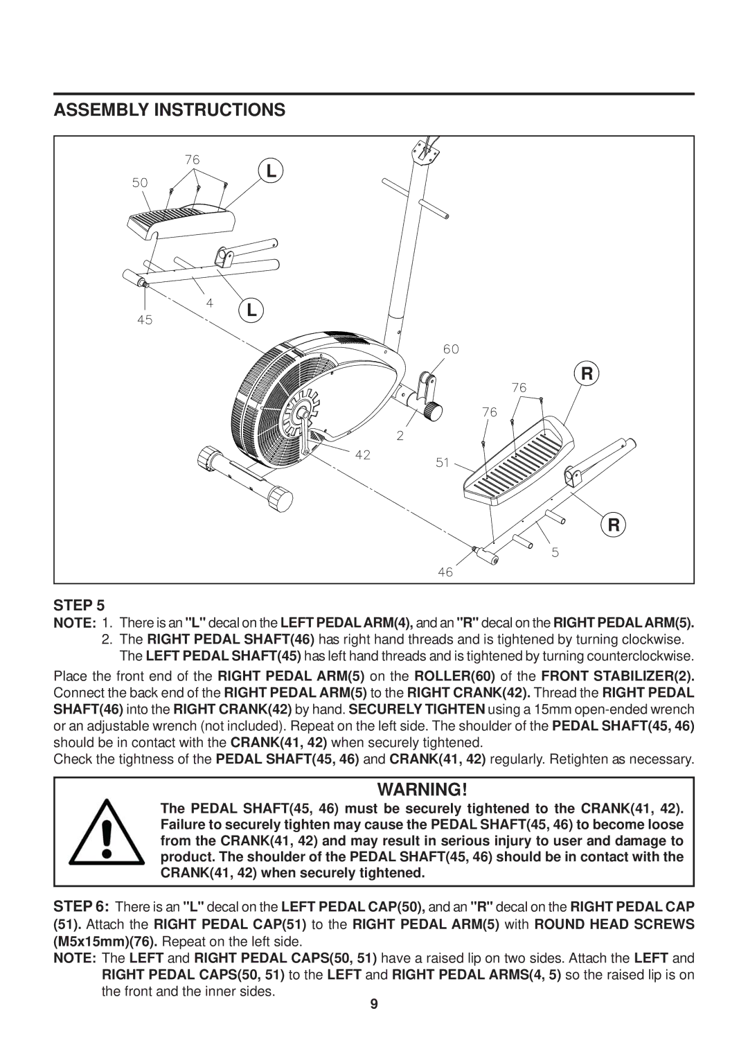 Stamina Products 55-1725 owner manual Assembly Instructions 