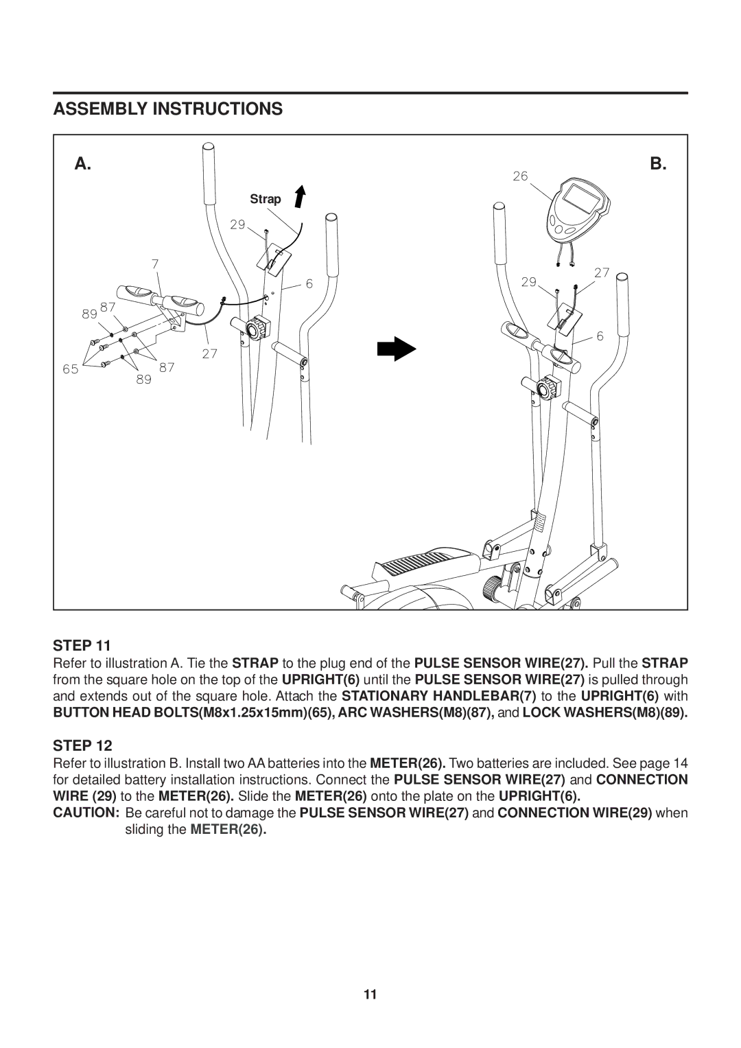 Stamina Products 55-1772 owner manual Strap 