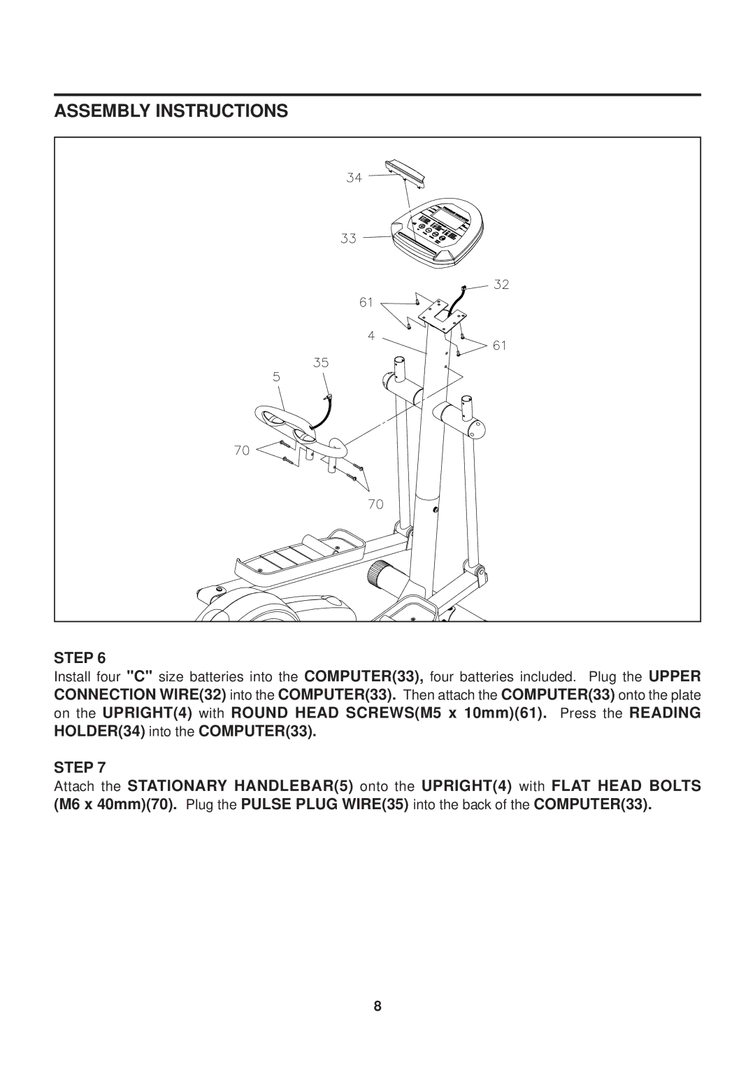 Stamina Products 55-1777 owner manual Assembly Instructions 