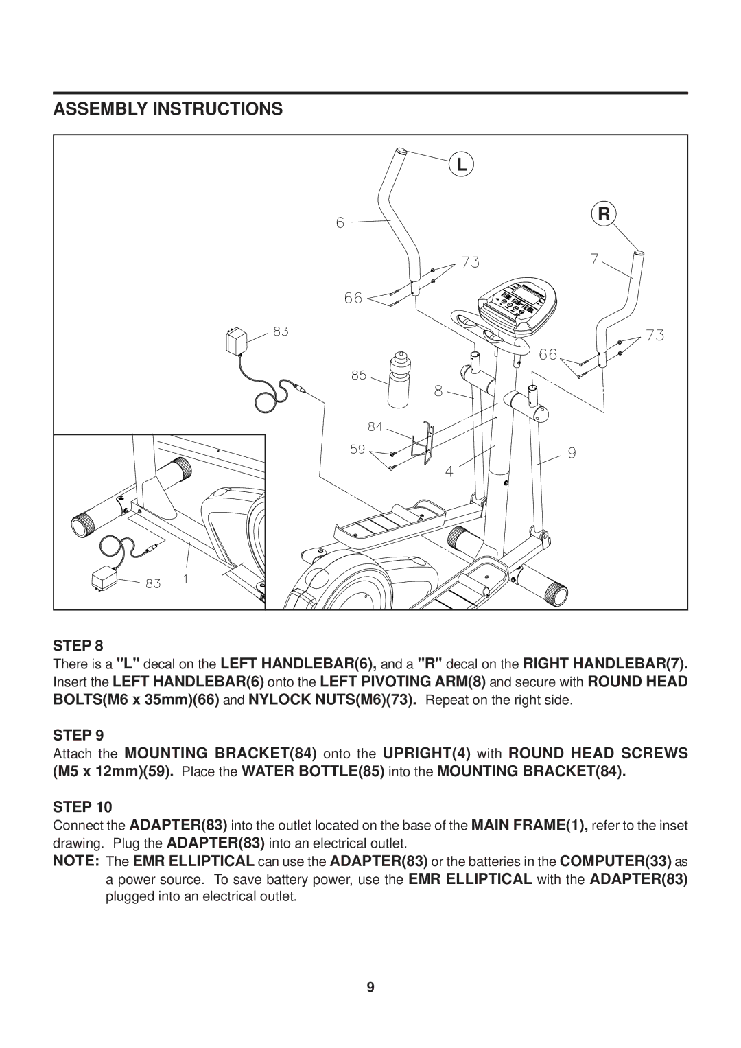 Stamina Products 55-1777 owner manual Assembly Instructions 