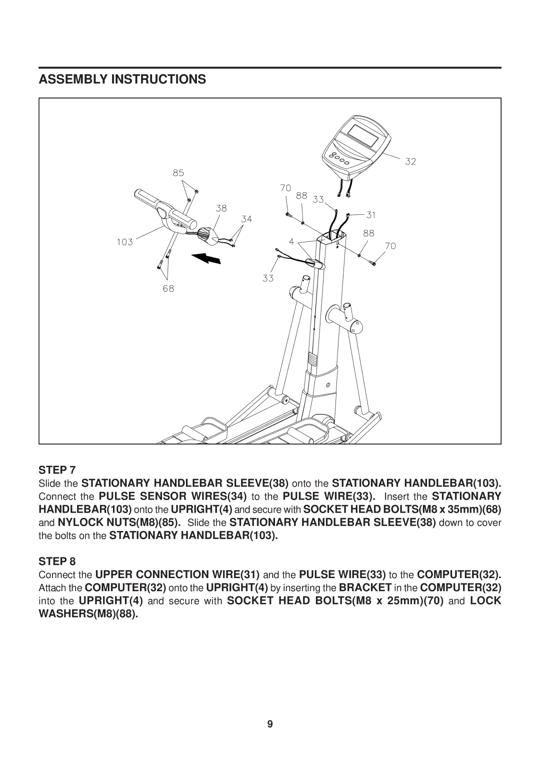 Stamina Products 55-2065 owner manual WASHERSM888 