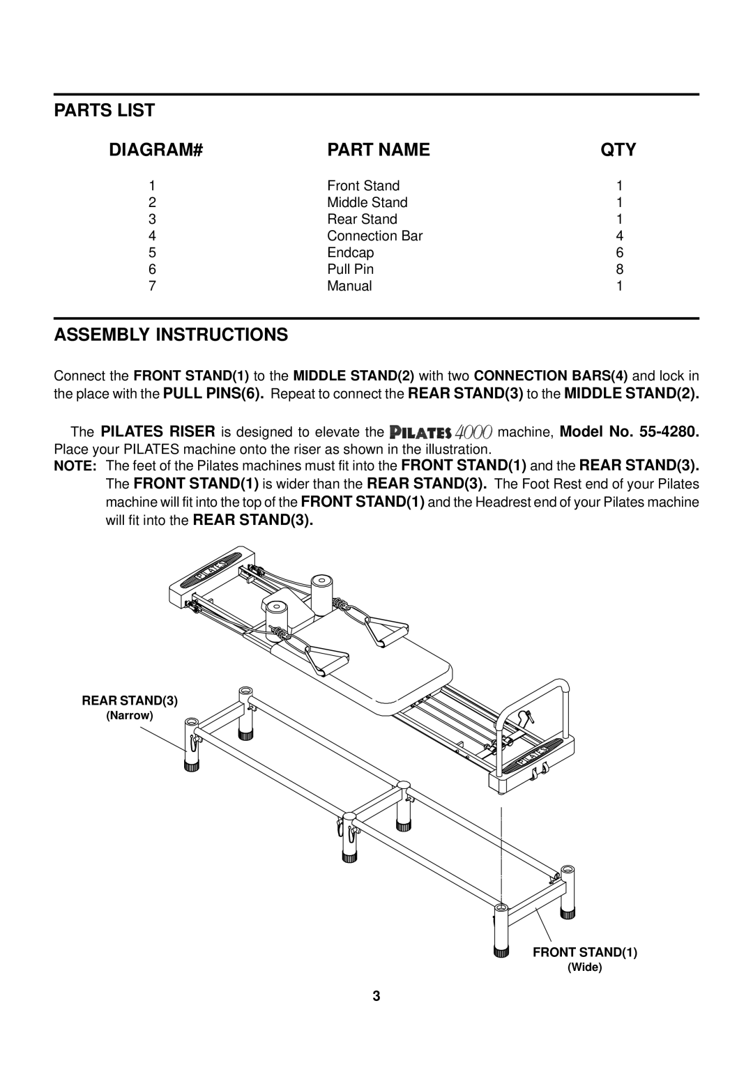 Stamina Products 55-4050 owner manual DIAGRAM# Part Name 