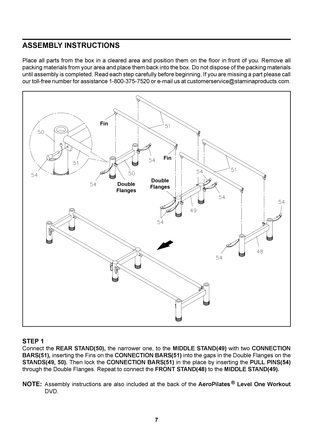 Stamina Products 55-4650D owner manual Assembly Instructions, Step 