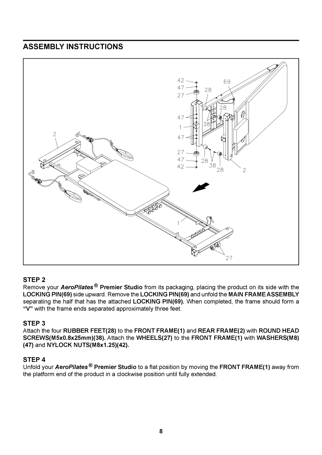 Stamina Products 55-4700A owner manual Assembly Instructions 