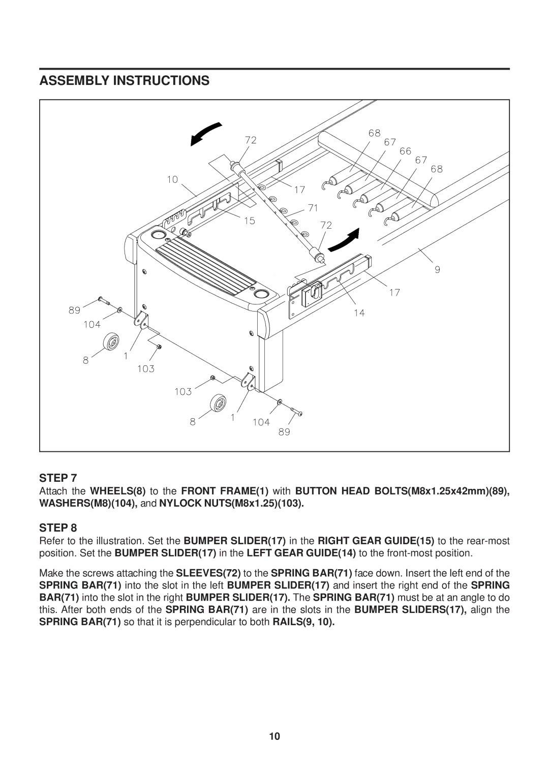 Stamina Products 55-5686B owner manual Assembly Instructions 