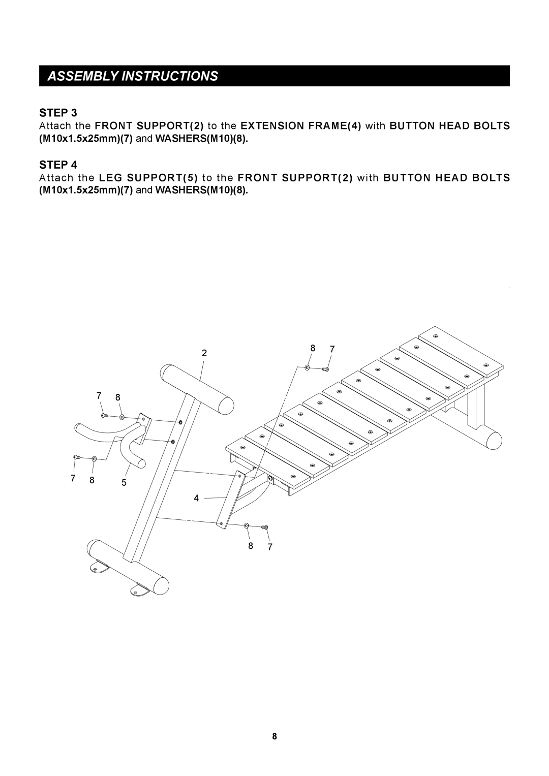 Stamina Products 65-2300 owner manual Assembly Instructions 