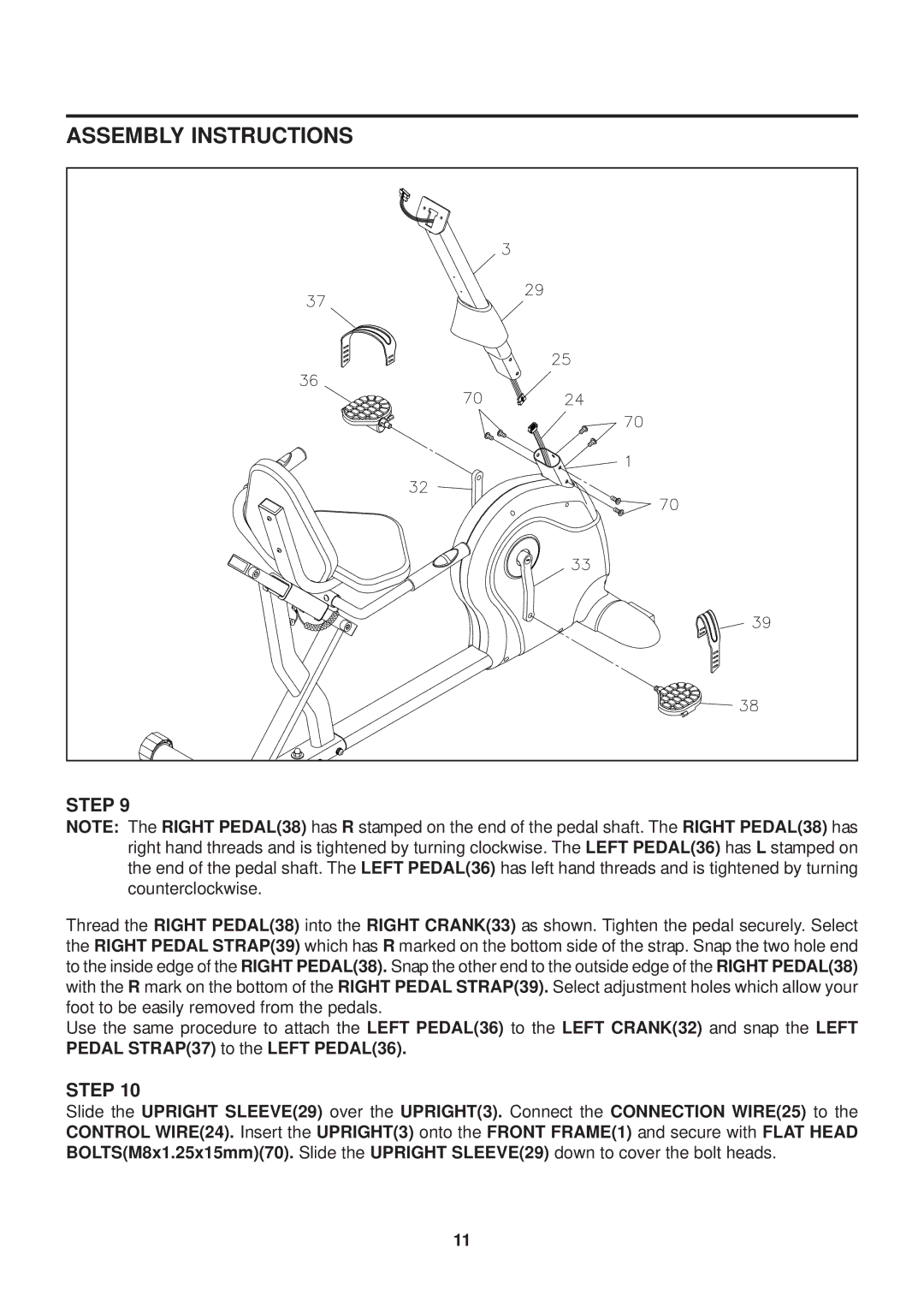 Stamina Products 7100 owner manual Assembly Instructions 