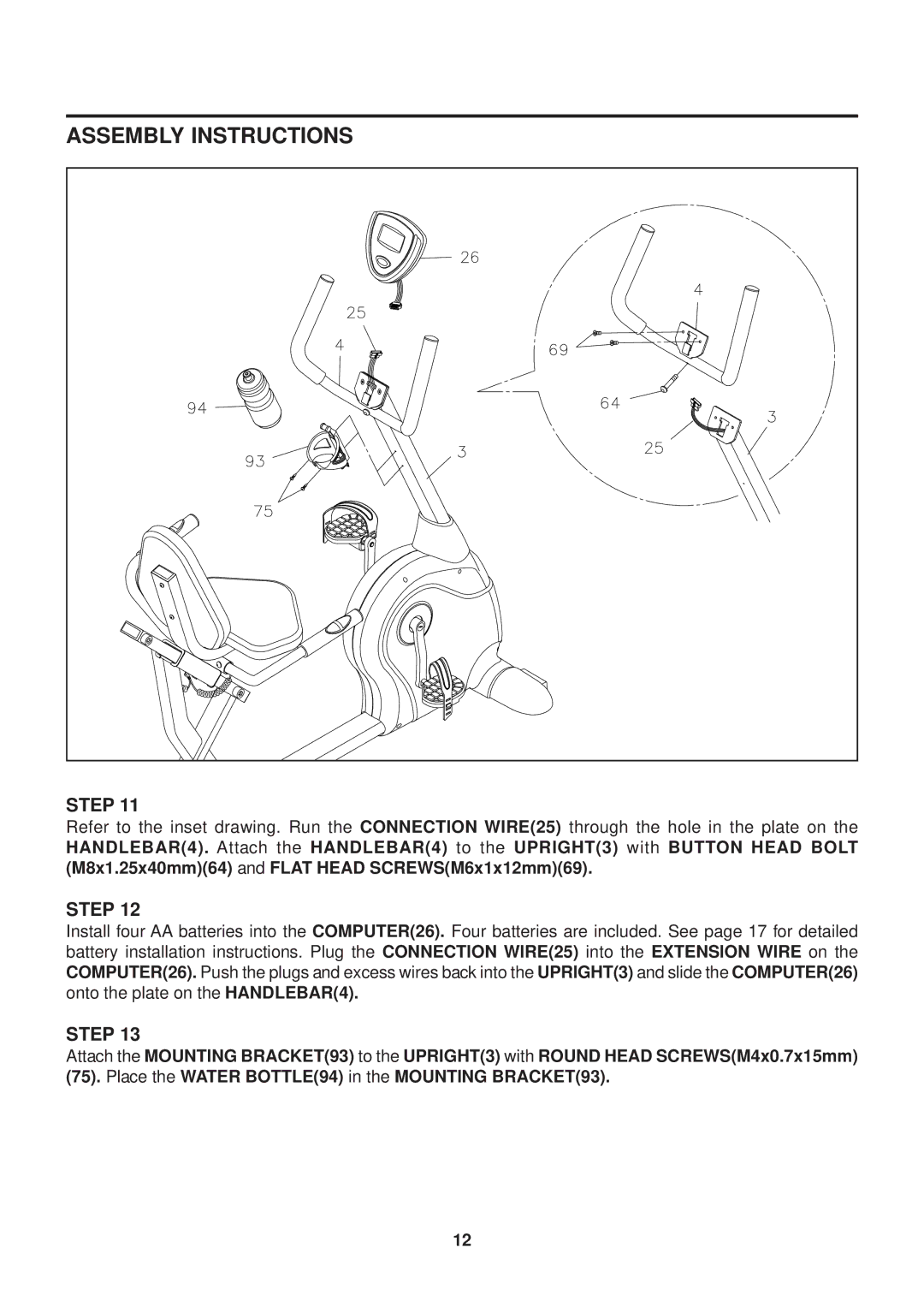 Stamina Products 7100 owner manual Assembly Instructions 