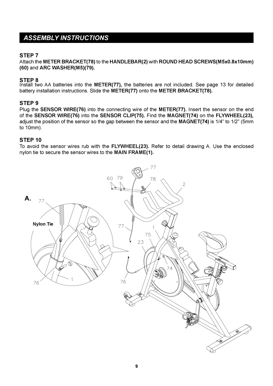 Stamina Products 15-9300 owner manual Nylon Tie 