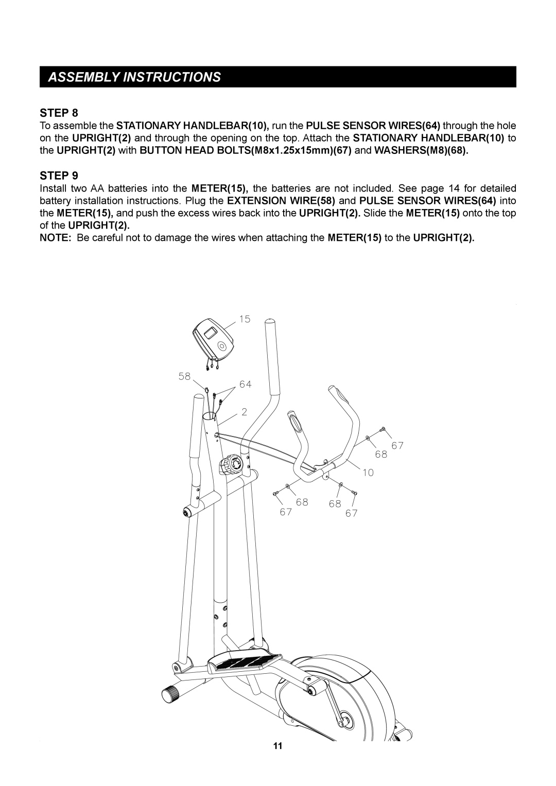 Stamina Products A550-090 owner manual Assembly Instructions 