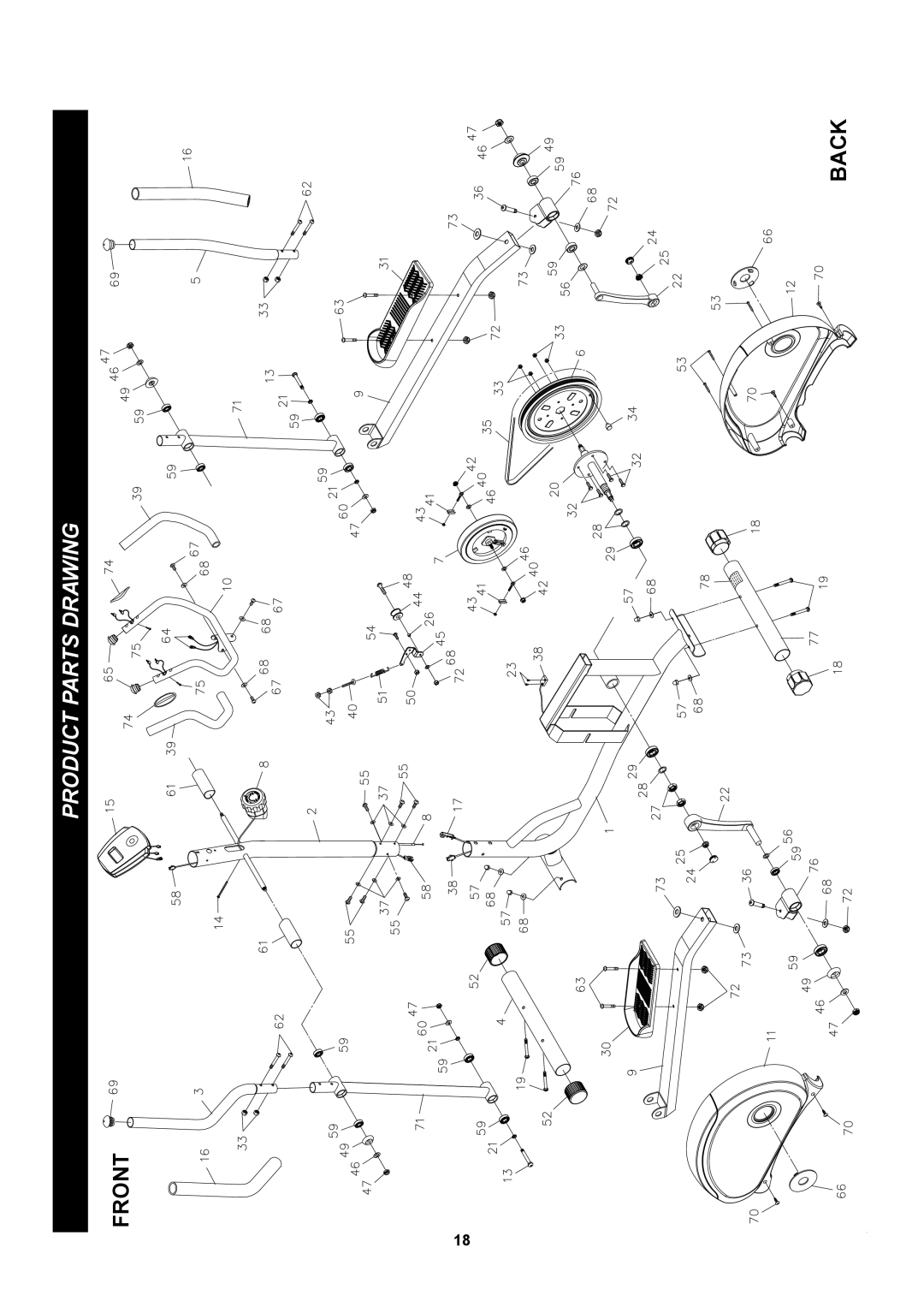 Stamina Products A550-090 owner manual Product Parts Drawing 