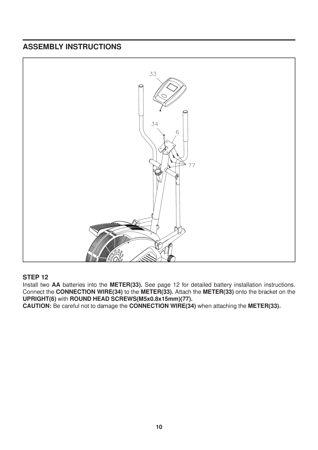 Stamina Products CT2.0 owner manual Assembly Instructions 