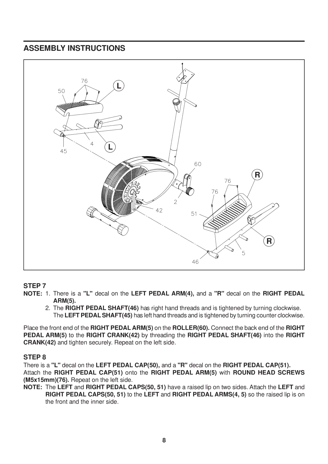 Stamina Products CT2.0 owner manual ARM5 