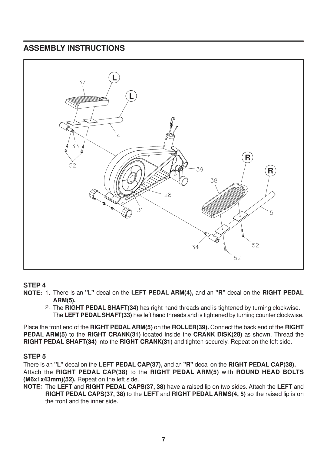 Stamina Products E100 owner manual ARM5 