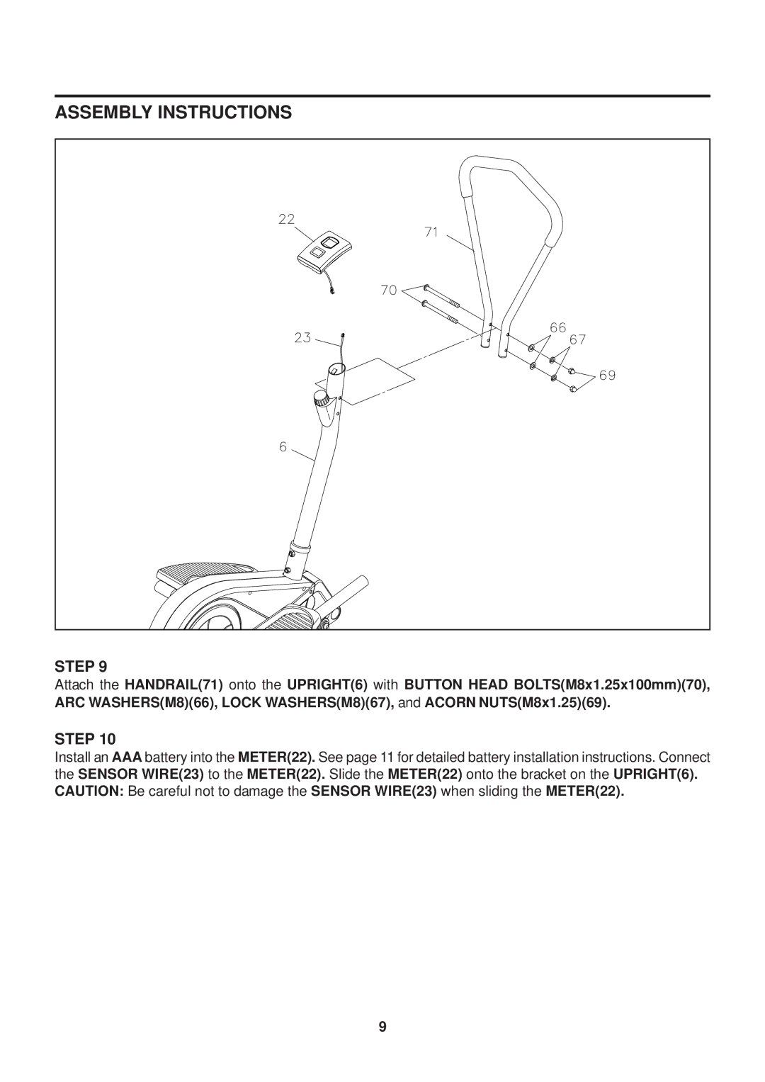 Stamina Products E100 owner manual Assembly Instructions 