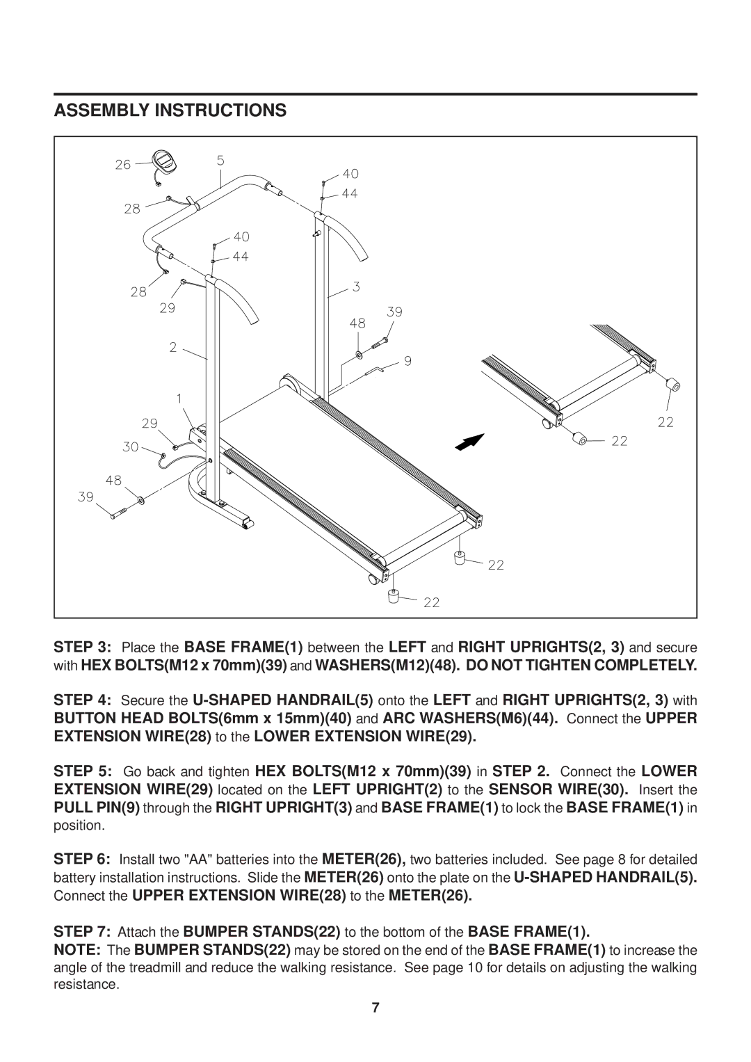 Stamina Products Inmotions owner manual Attach the Bumper STANDS22 to the bottom of the Base FRAME1 