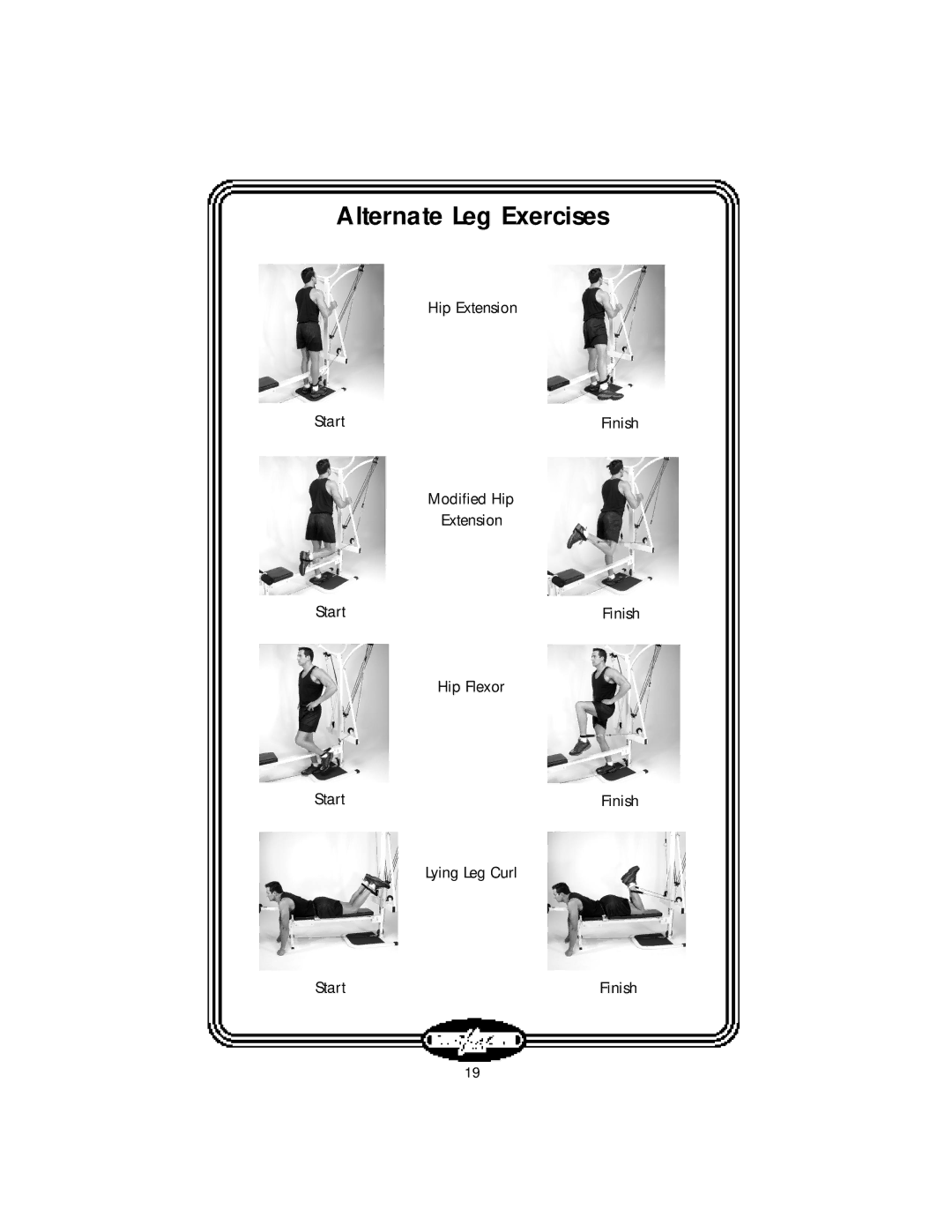 Stamina Products LT-2000 manual Alternate Leg Exercises 