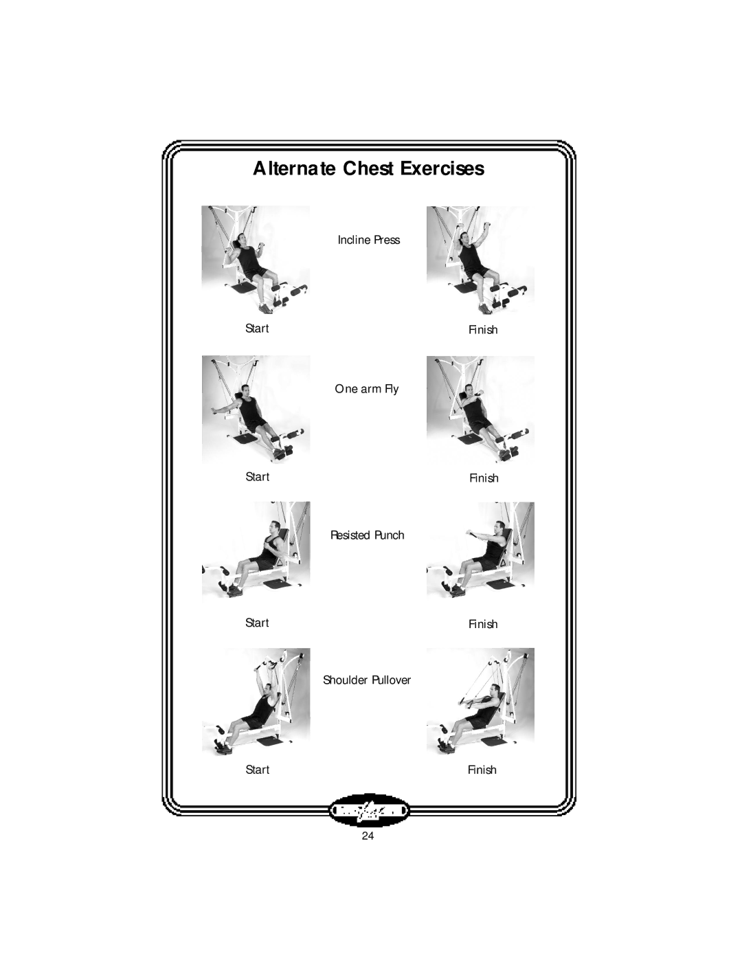 Stamina Products LT-2000 manual Alternate Chest Exercises 