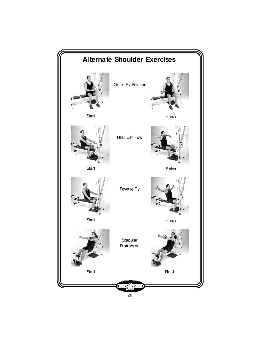 Stamina Products LT-2000 manual Alternate Shoulder Exercises 