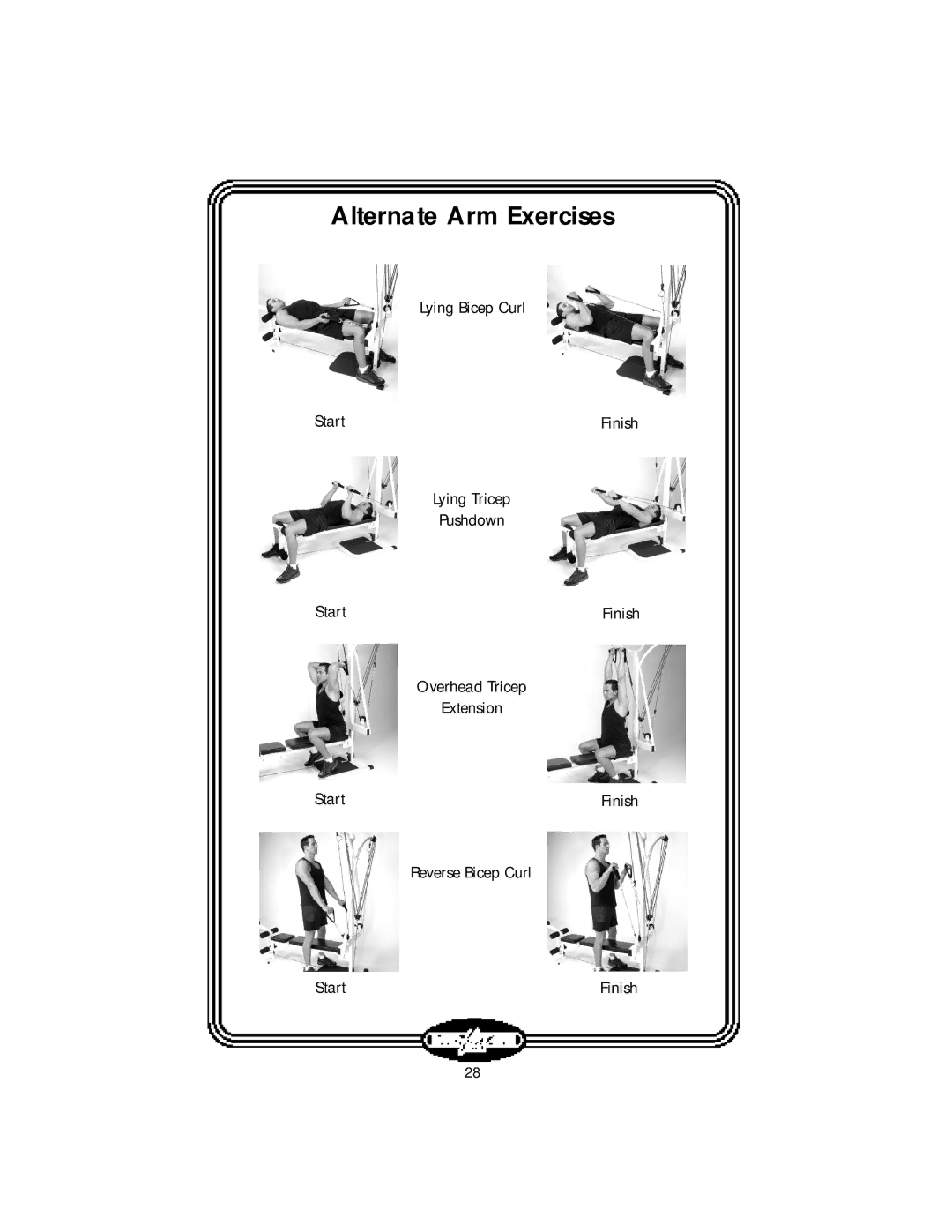 Stamina Products LT-2000 manual Alternate Arm Exercises 