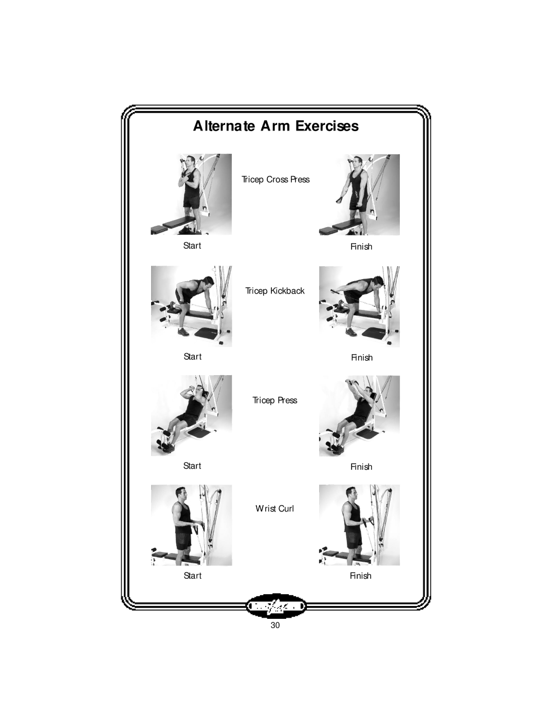 Stamina Products LT-2000 manual Alternate Arm Exercises 