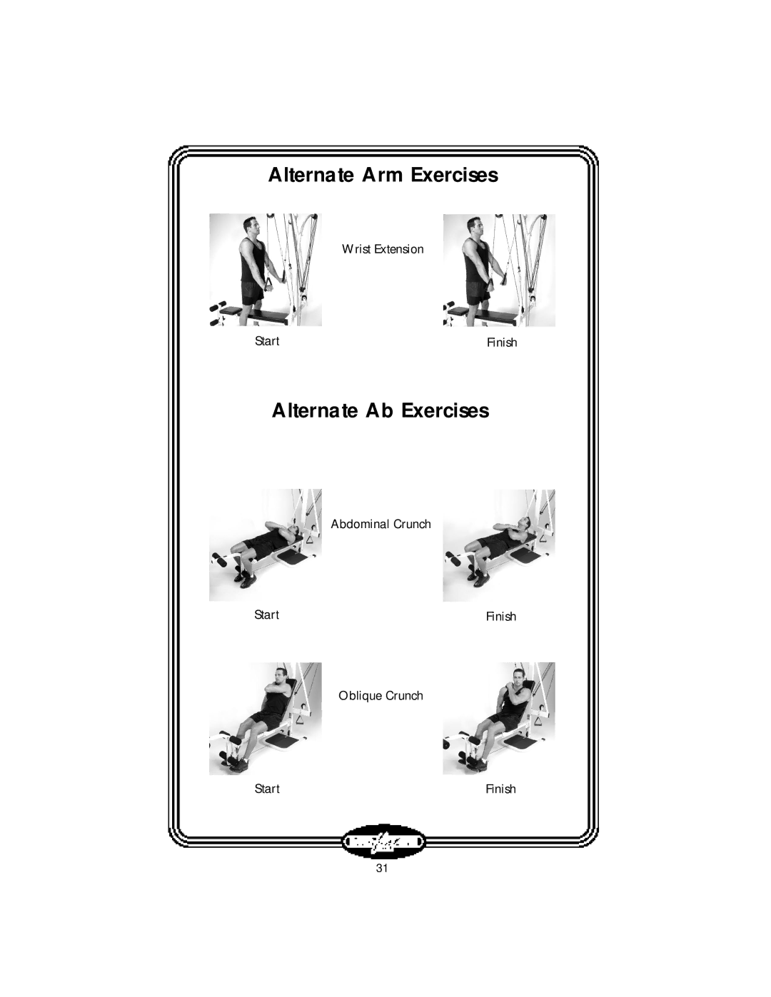 Stamina Products LT-2000 manual Alternate Ab Exercises 