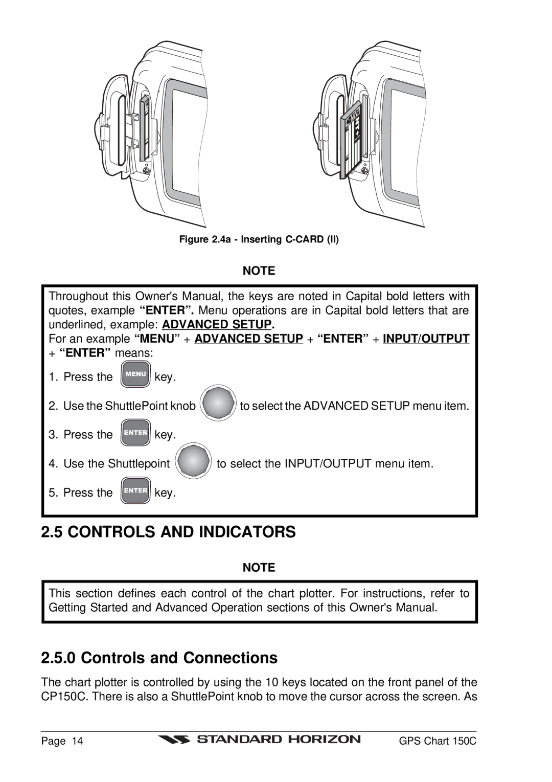 Standard Horizon CP150C owner manual Controls and Indicators, Controls and Connections 