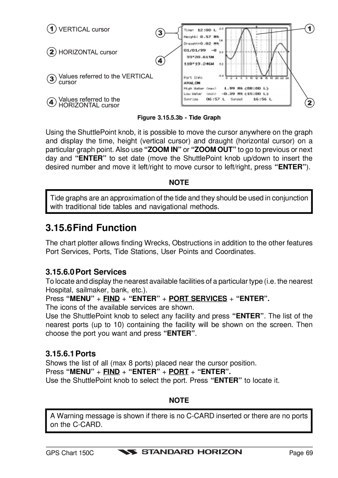 Standard Horizon CP150C owner manual 15.6Find Function, Port Services, Ports 