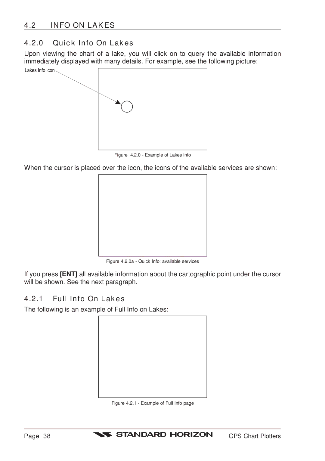 Standard Horizon CP180 owner manual Info on Lakes, Quick Info On Lakes, Full Info On Lakes 