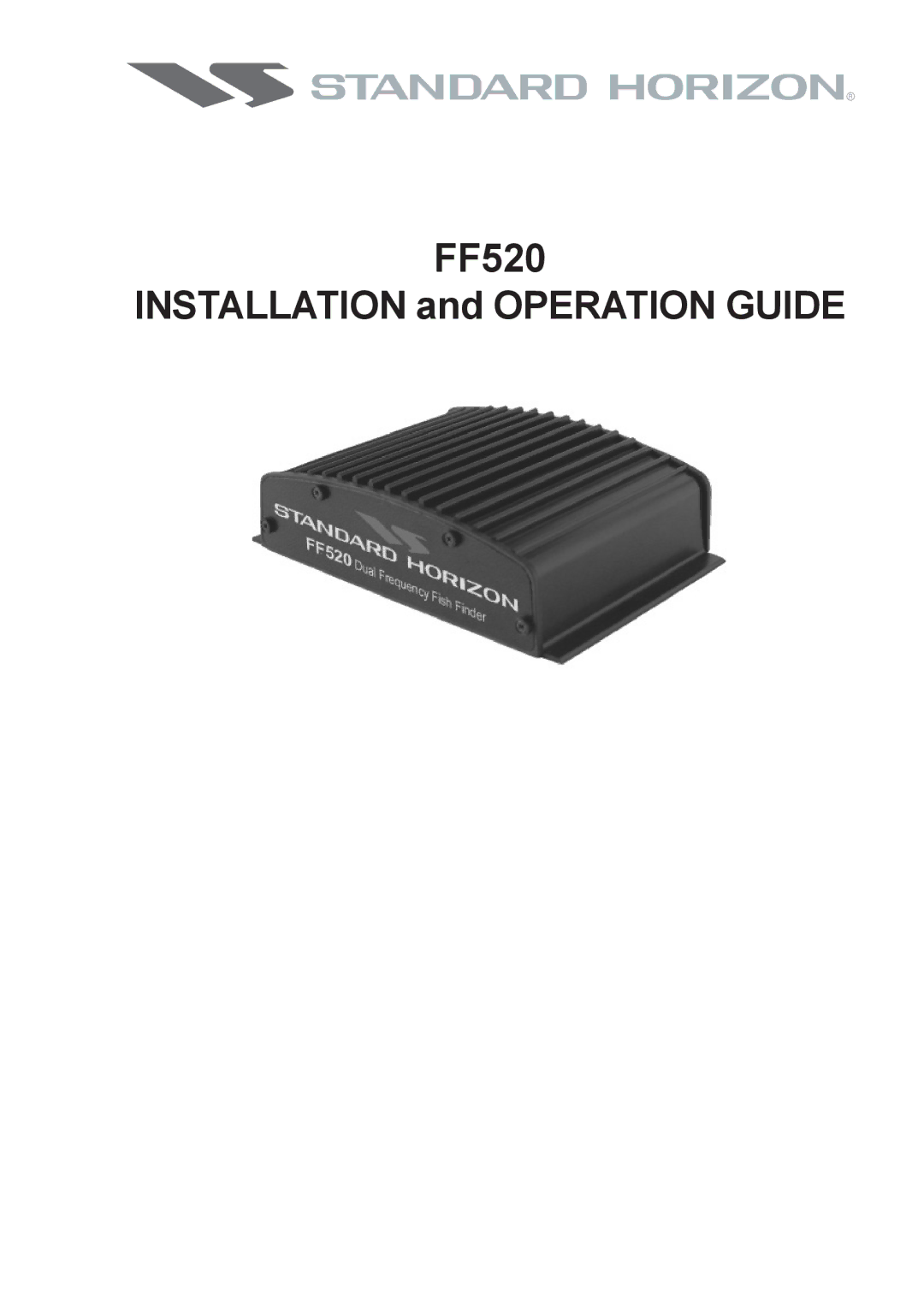 Standard Horizon Ff520 installation and operation guide FF520 