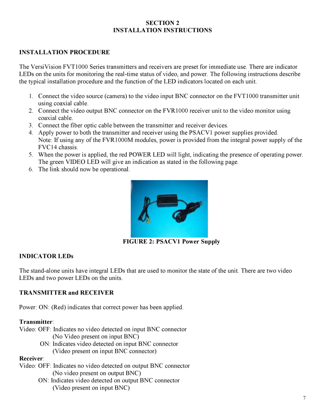 Standard Horizon FVR1000M, FVT1000 technical manual Section Installation Instructions Installation Procedure 