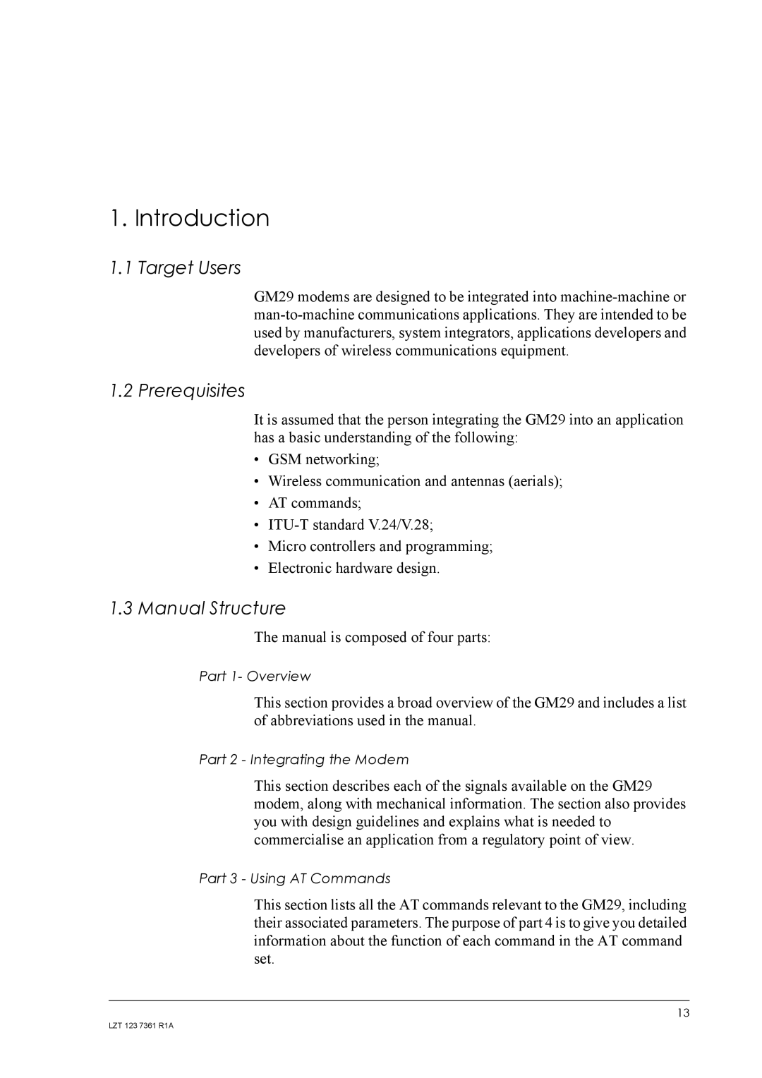 Standard Horizon GM29 manual Introduction, Target Users, Prerequisites, Manual Structure 