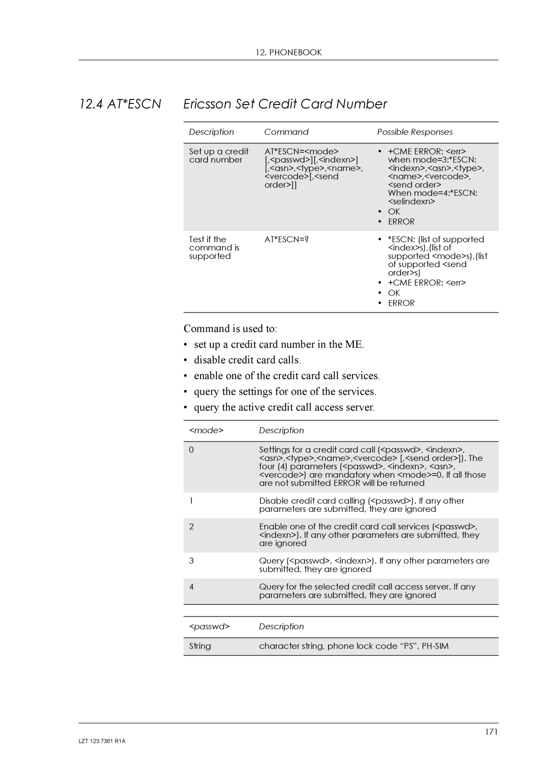 Standard Horizon GM29 manual 12.4 AT*ESCN, At*Escn=? 