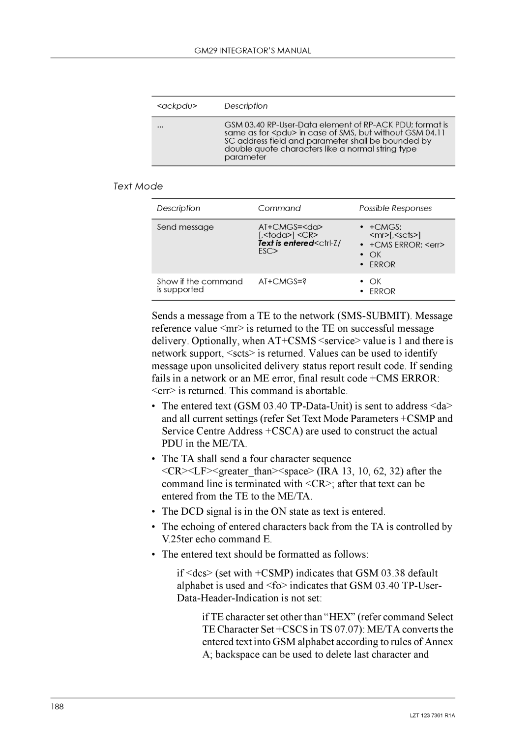 Standard Horizon GM29 manual 188 