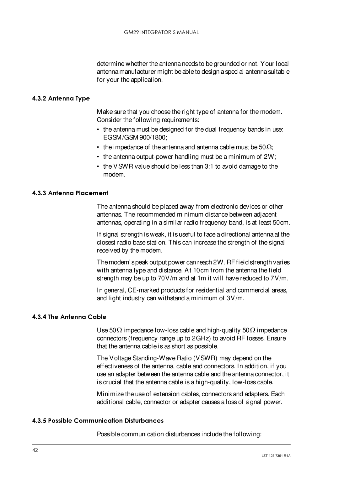 Standard Horizon GM29 manual Possible communication disturbances include the following 