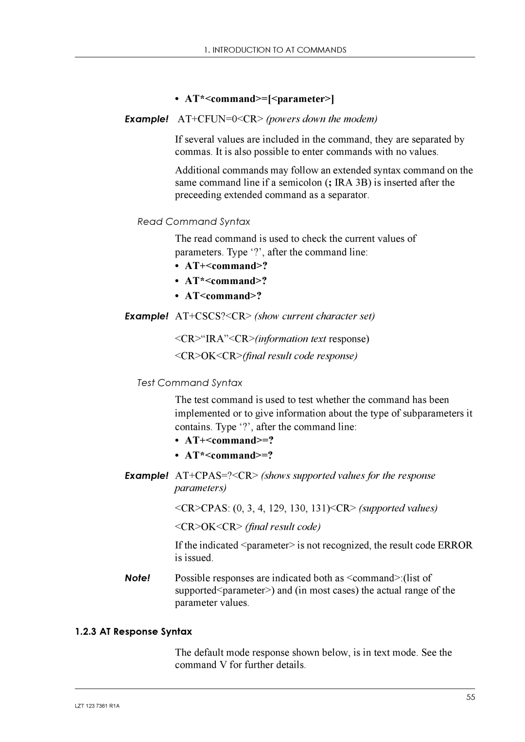 Standard Horizon GM29 manual AT*command=parameter 