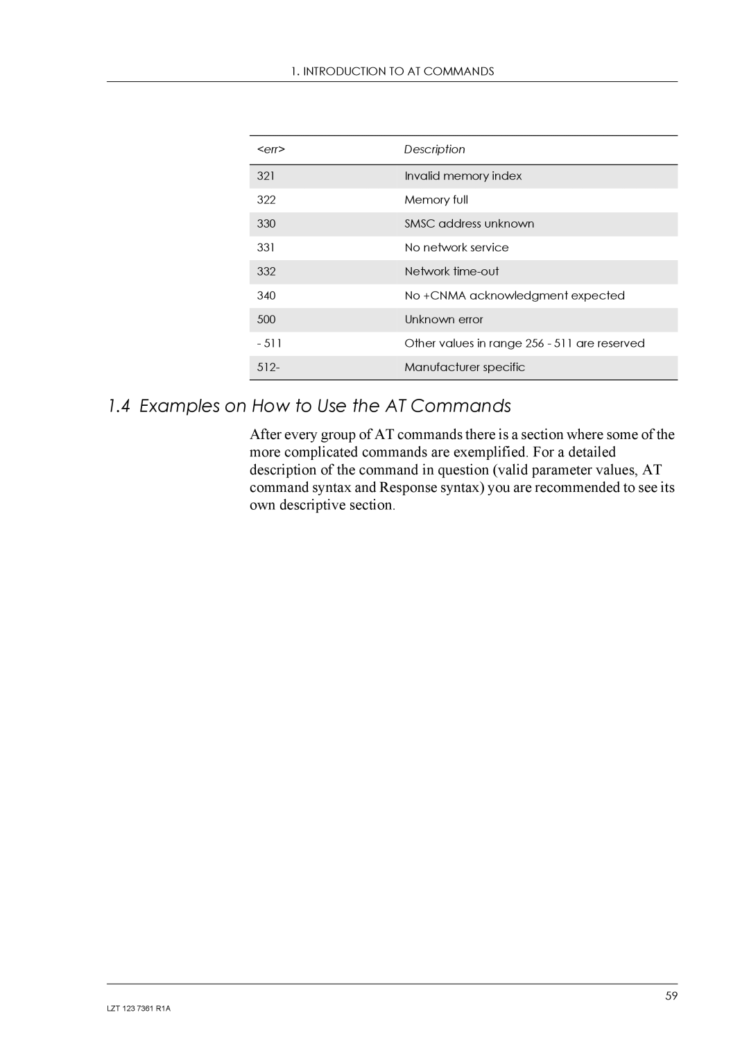 Standard Horizon GM29 manual Examples on How to Use the AT Commands 