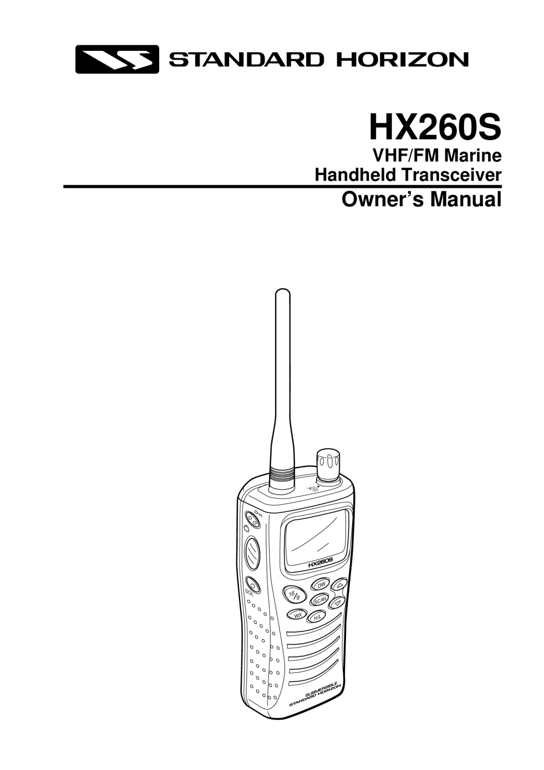 Standard Horizon HX260S owner manual 