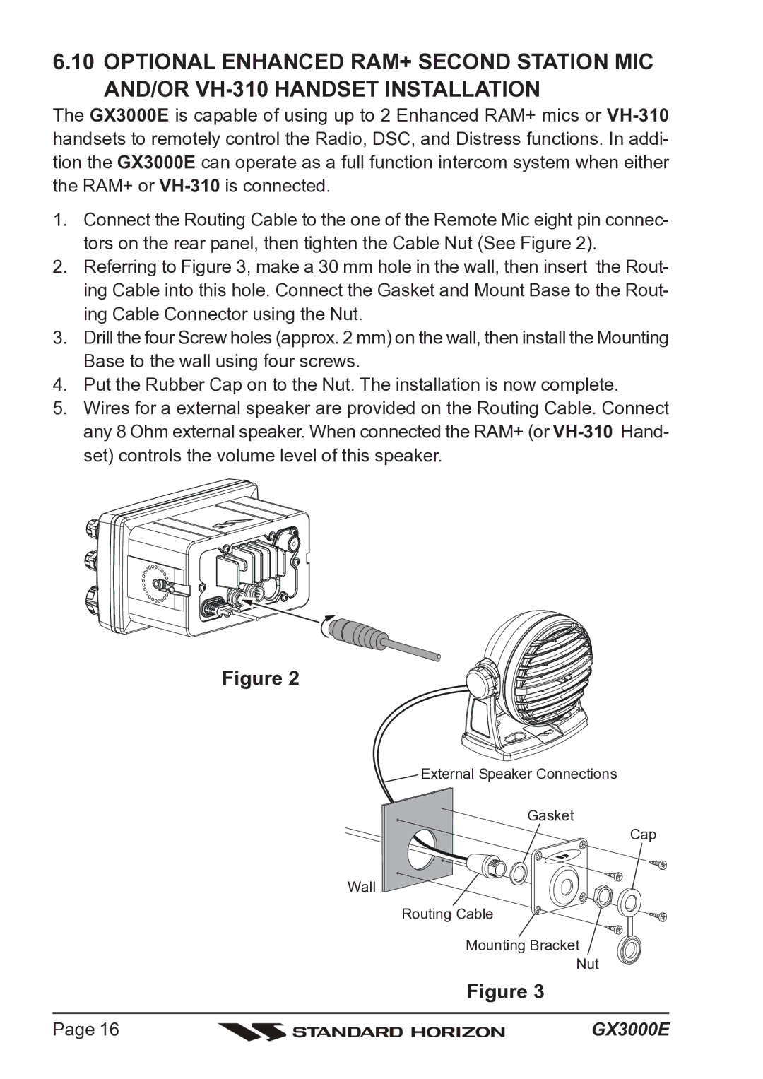 Standard Horizon Matrix GX3000E owner manual 