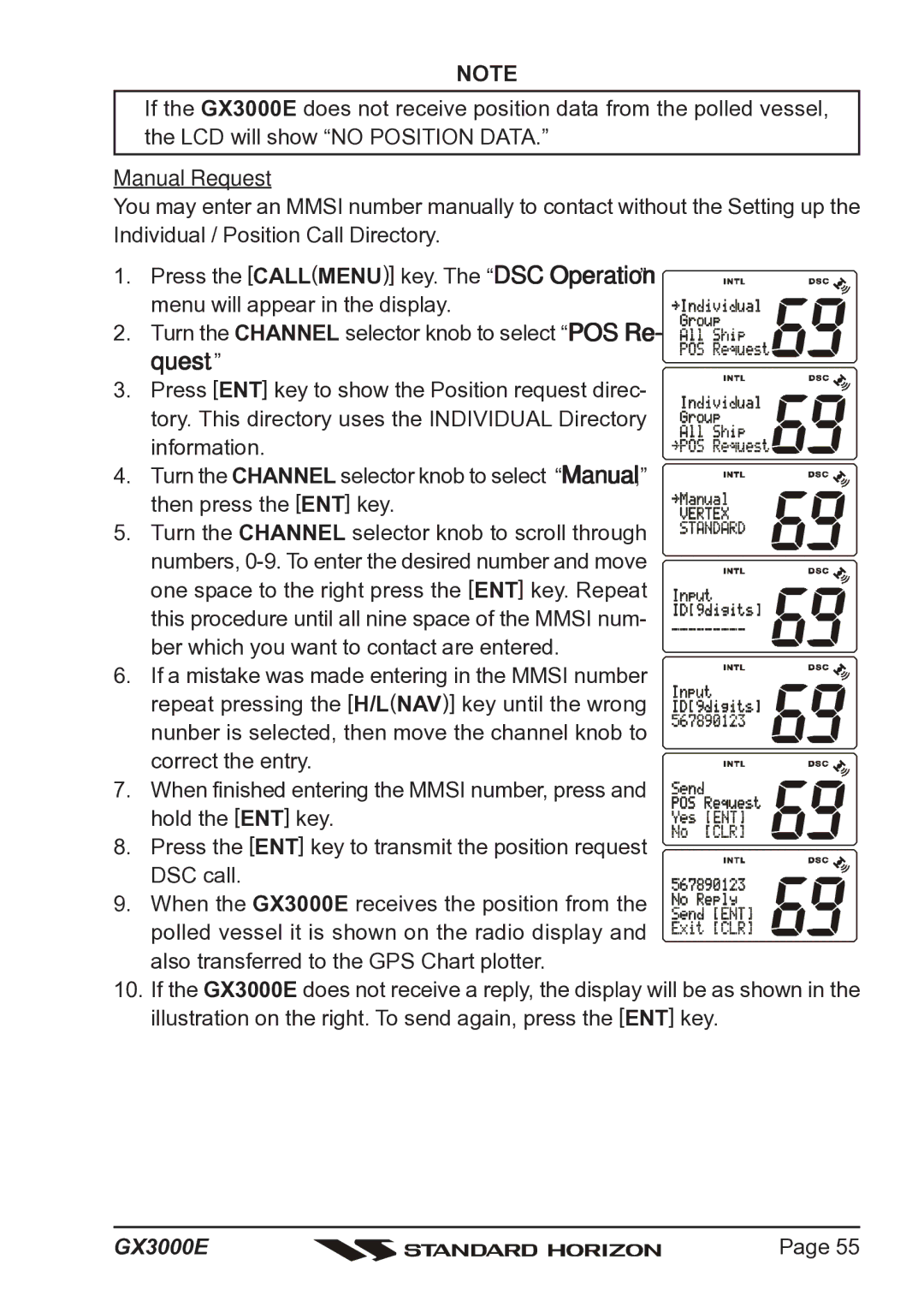 Standard Horizon Matrix GX3000E owner manual Manual Request 