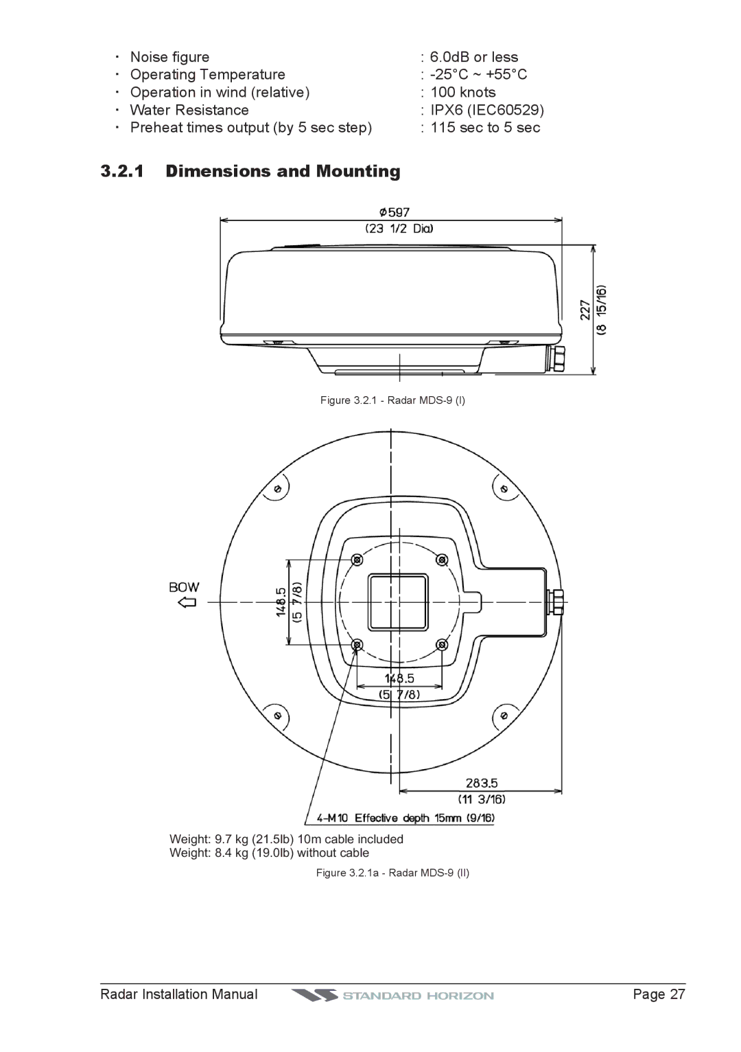 Standard Horizon MDS-8, MDS-10-5, MDS-10-4 manual Radar MDS-9 