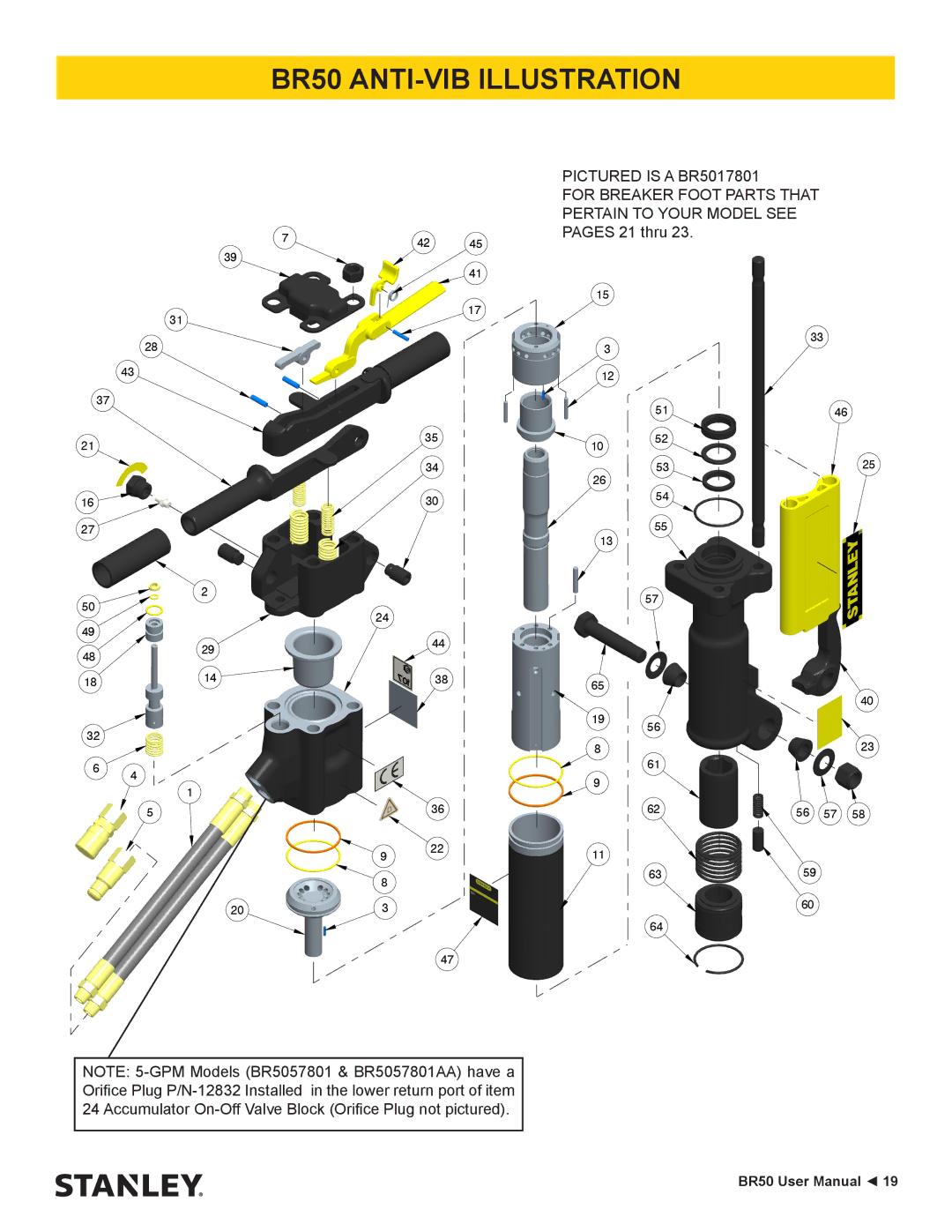 Stanley Black & Decker user manual BR50 ANTI-VIB Illustration 