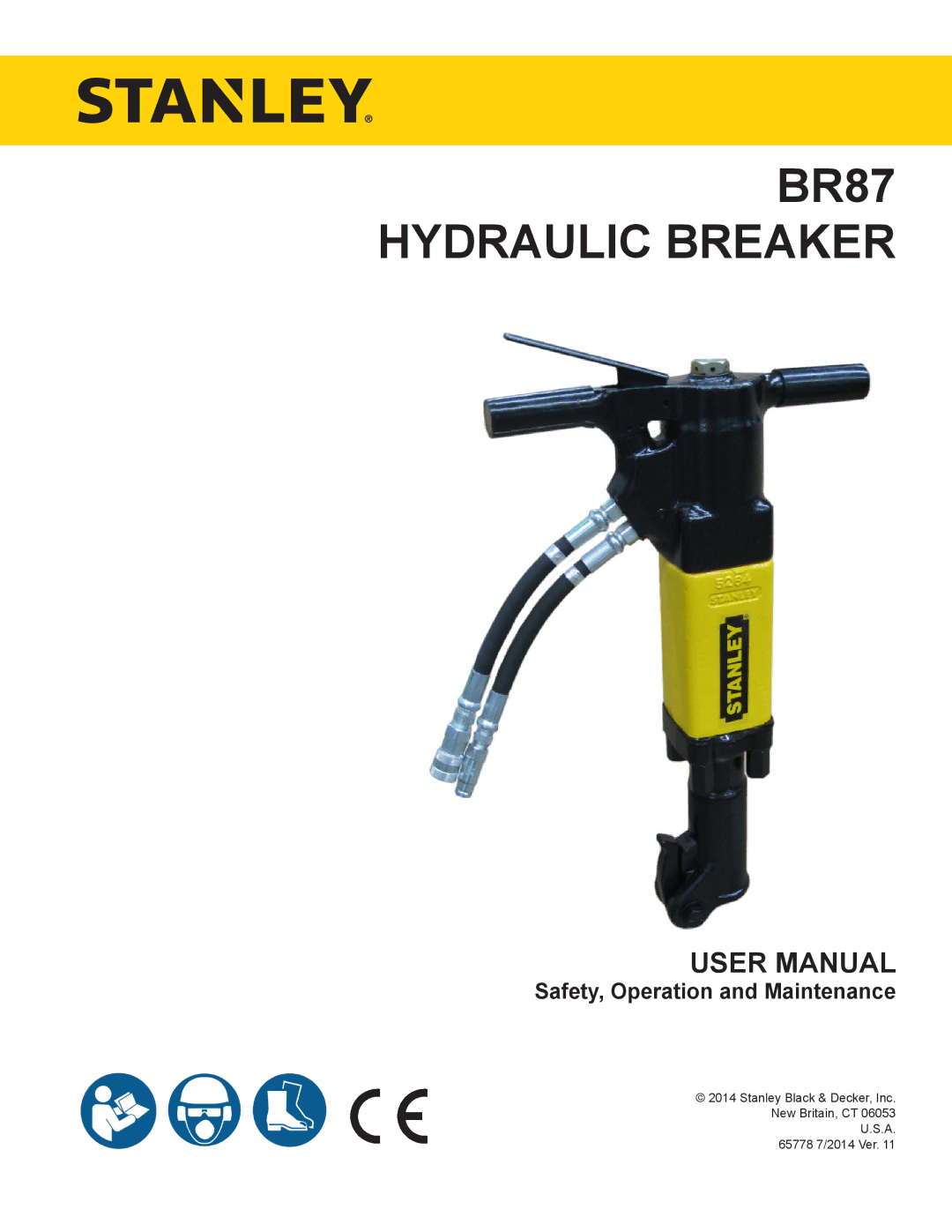 Stanley Black & Decker BR87 user manual Hydraulic Breaker 