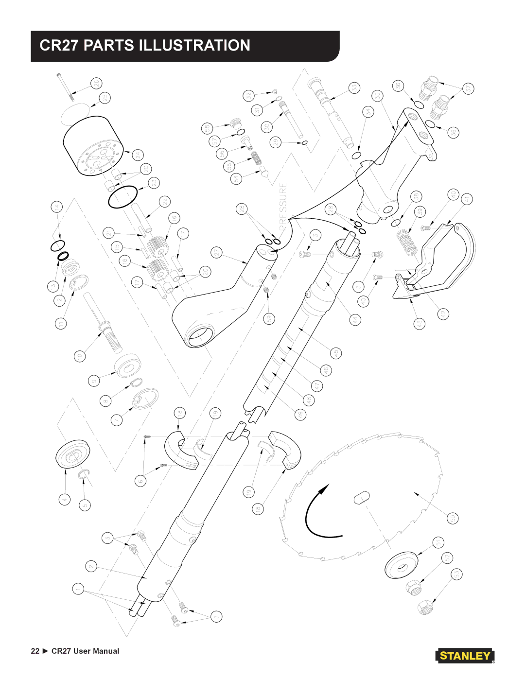 Stanley Black & Decker user manual CR27 Parts Illustration 