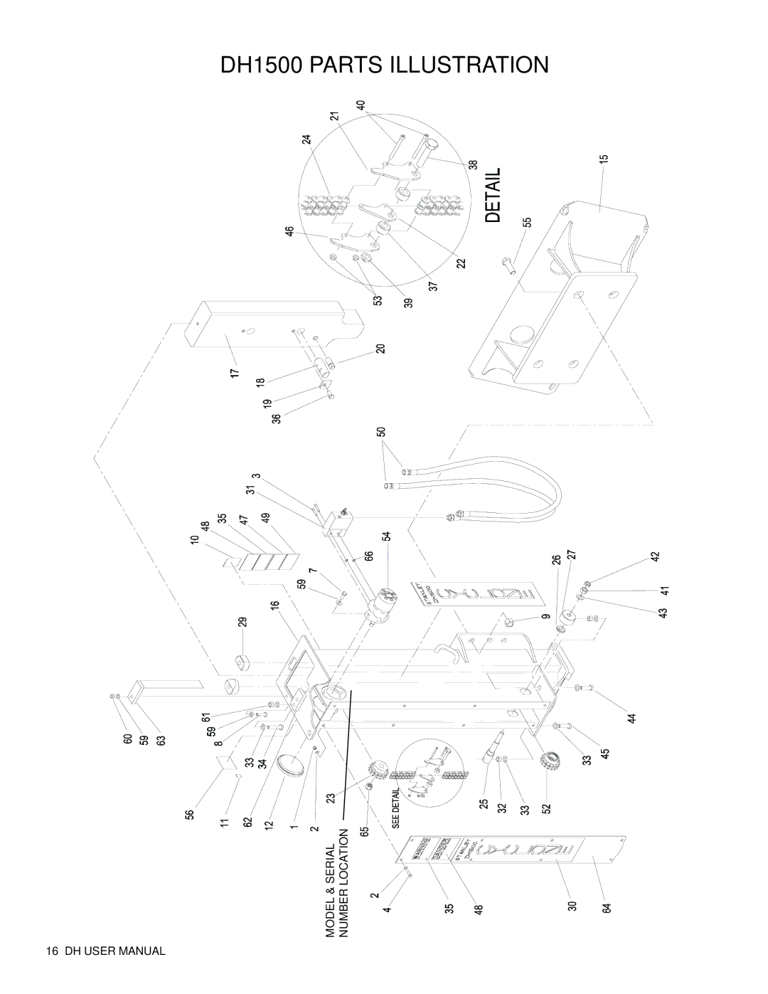 Stanley Black & Decker DH3500, DH9000 user manual DH1500 Parts Illustration 