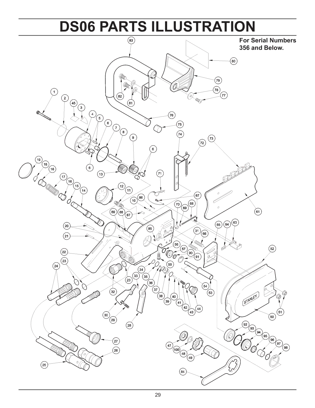 Stanley Black & Decker DS06 manual For Serial Numbers Below 